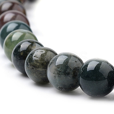 Natural Indian Agate Beads Strands X-G-S259-31-6mm-1