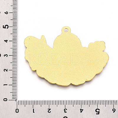 Rack Plating Alloy Enamel Big Pendants ENAM-N056-395A-G-1