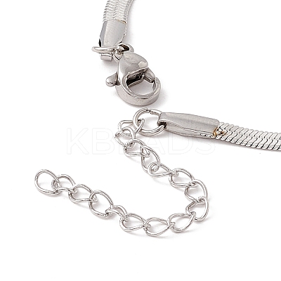 Non-Tarnish 304 Stainless Steel Herringbone Chains Bracelet for Men Women LS-BJEW-D450-01P-01-1