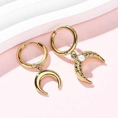 5Pcs 304 Stainless Steel Hoop Earrings EJEW-G447-02G-1