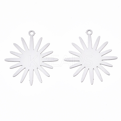 Tarnish Resistant 201 Stainless Steel Filigree Pendants STAS-S118-005P-1