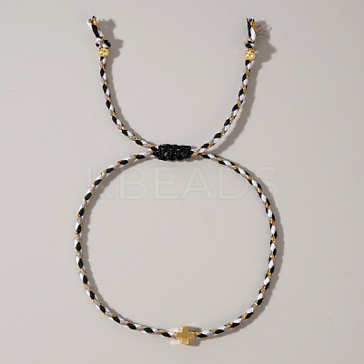 Mother's Day Adjustable Brass Bead Braided Bead Bracelets YE2550-8-1