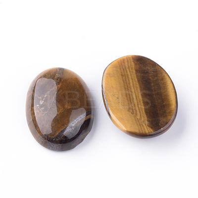 Natural Yellow Tiger Eye Cabochons G-S240-24-1