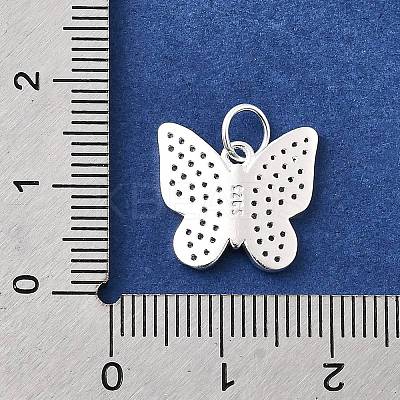 925 Sterling Silver Micro Pave Cubic Zirconia Pendants STER-D309-01F-S-1