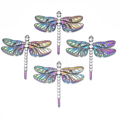 Rack Plating Rainbow Color Alloy Big Pendants X-PALLOY-N163-170A-1