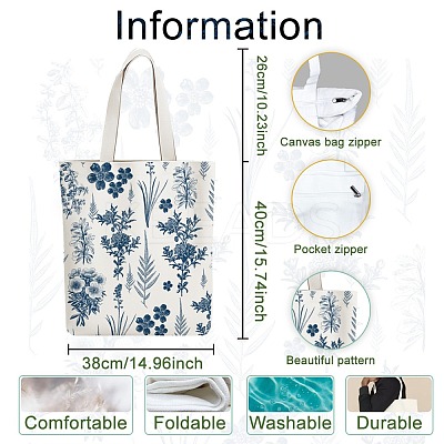Canvas Women's Tote Bags ABAG-WH0057-006-1