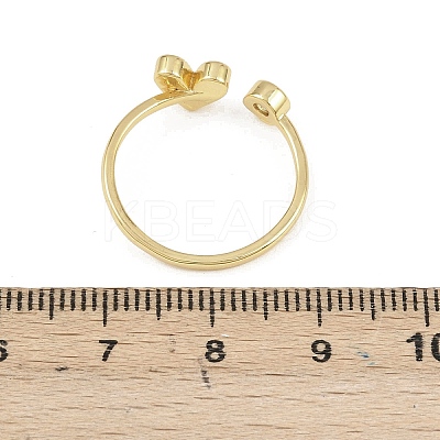 Brass Micro Pave Cubic Zirconia Open Cuff Rings for Women LS-RJEW-K308-02B-G-1
