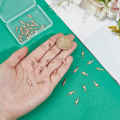 40Pcs Brass Links KK-AR0004-46RG-1