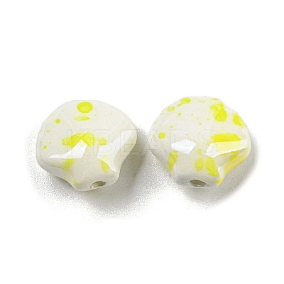 Shell Shape Glazed Porcelain Beads PORC-E022-01C-1