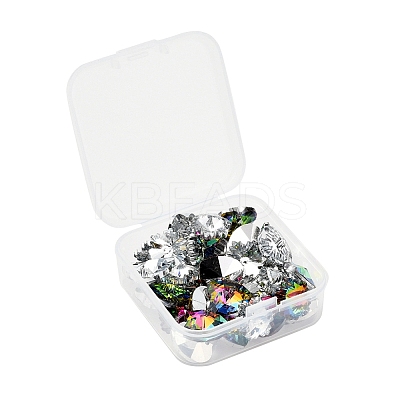 40Pcs 4 style Electroplated Glass Pendants EGLA-YW0001-12-1