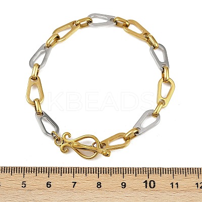 304 Stainless Steel Link Chain Bracelets for Women BJEW-C113-02GP-1