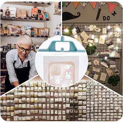 300Pcs Transparent PVC Self Adhesive Hang Tabs CDIS-HY0001-01-1