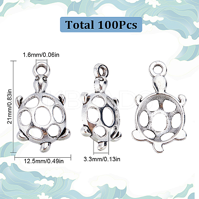 100Pcs Tibetan Style Zinc Alloy Pendants FIND-SC0007-15-1