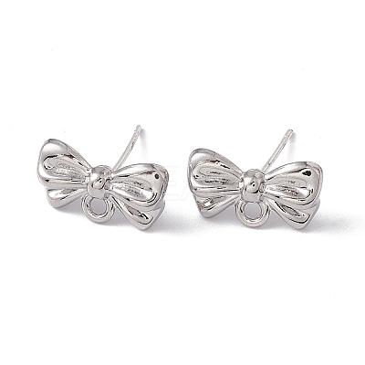 Rack Plating Alloy Stud Earring Findings FIND-I030-13P-1