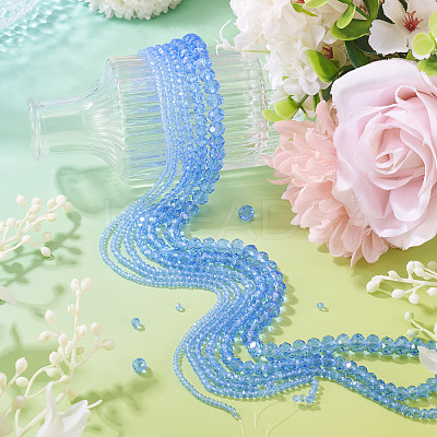 6 Strands 6 Styles Glass Beads Strands EGLA-TA0013-21C-1