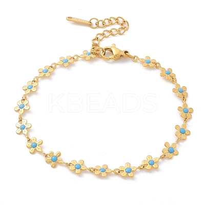 Bohemia Style 304 Stainless Steel Link Bracelets for Women BJEW-Z091-01G-1