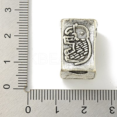 Tibetan Style Alloy European Beads FIND-U015-15AS-02-1