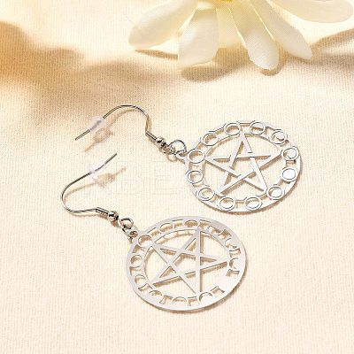 304 Stainless Steel Dangle Earrings EJEW-R015-01P-01-1