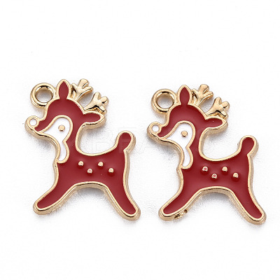 Alloy Enamel Pendants ENAM-S126-062B-NR-1