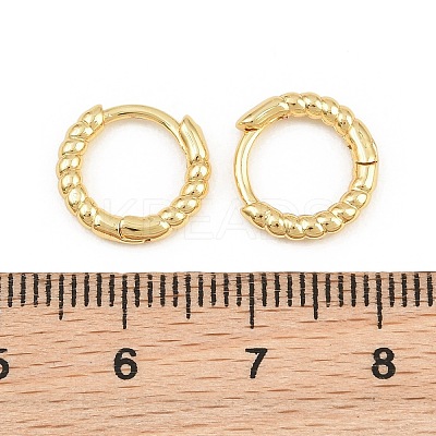 Brass Huggie Hoop Earrings KK-CBA8324-18D-G-1