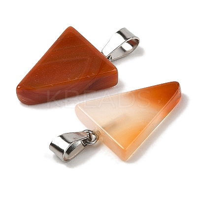 Natural Red Agate Pendants G-B127-04P-15-1