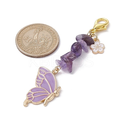 Butterfly Alloy Enamel Pendants Decoraiton HJEW-JM01637-03-1