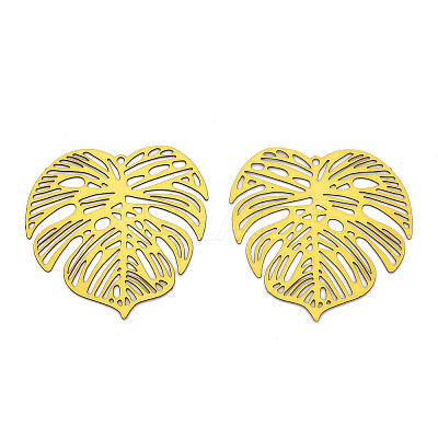 Spray Painted 430 Stainless Steel Filigree Pendants STAS-TAC0018-26C-1