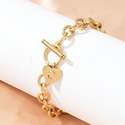 Golden 304 Stainless Steel Charm Bracelets LS-NJEW-K284-01G-C-1