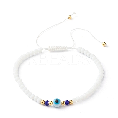 Adjustable Nylon Thread Braided Bead Bracelets Set BJEW-JB06440-1