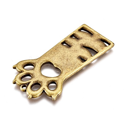 Alloy Open Back Bezel Pendants PALLOY-M184-01AB-RS-1