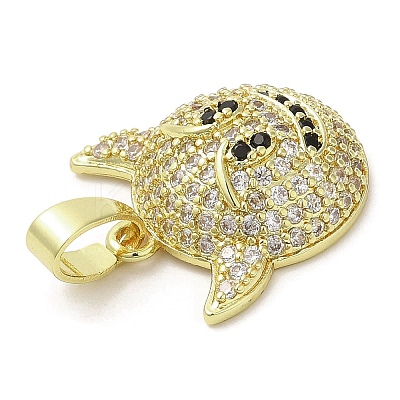 Brass with Cubic Zirconia Pendents KK-K340-03G-1