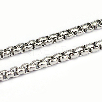 Tarnish Resistant 304 Stainless Steel Box Chains CHS-L001-29-3.5mm-1
