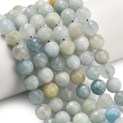 Natural Aquamarine Beads Strands G-L642-F05-10mm-1