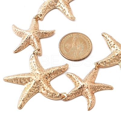Alloy Starfish Chain Belts for Women NJEW-B120-02-1