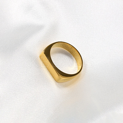 Rectangle 304 Stainless Steel Finger Rings for Men FS-WGDBD74-01-1