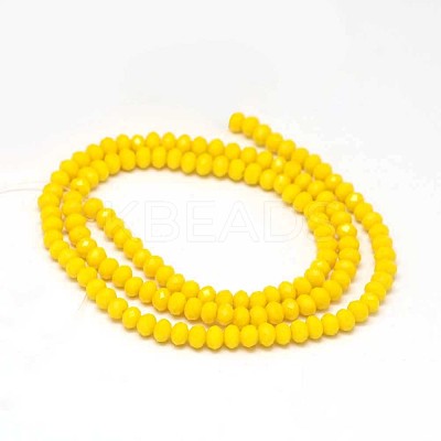 Faceted Rondelle Glass Beads Strands X-GLAA-I033-3mm-14-1