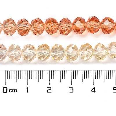 Transparent Painted Glass Beads Strands DGLA-A034-T6mm-A20-1