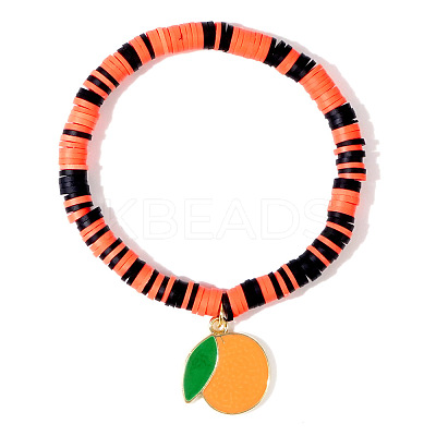 Ghostly Polymer Clay Heishi Stretch Bracelets BH7010-16-1