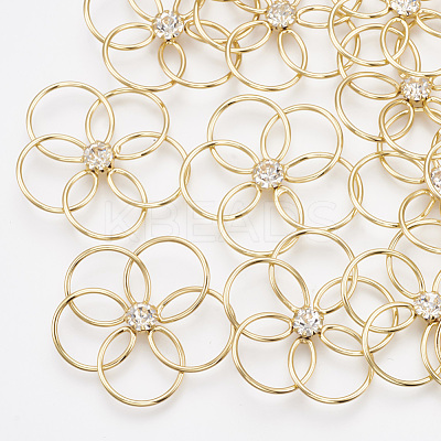 Brass Filigree Joiners Links KK-T035-07-1