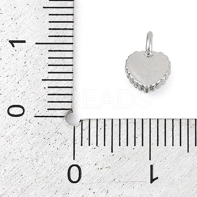 Brass Micro Pave Clear Cubic Zirconia Charms KK-G522-52P-1