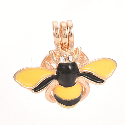 Alloy Enamel Diffuser Locket Pendants PALLOY-S109-05-1