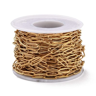 304 Stainless Steel Paperclip Chains CHS-D033-06G-01-1