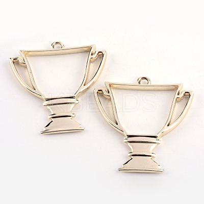 Rack Plating Alloy Open Back Bezel Pendants X-PALLOY-S047-08E-FF-1
