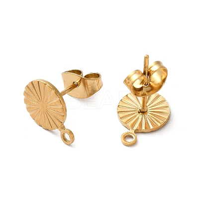 Ion Plating(IP) 304 Stainless Steel Stud Earring Findings STAS-E192-01G-01-1