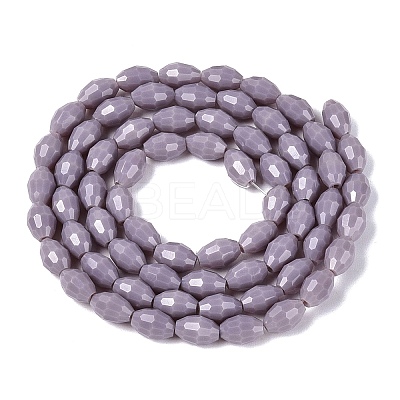 Opaque Solid Color Glass Beads Strands GLAA-N071-01A-C10-1