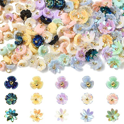 50Pcs Resin Pendants PALLOY-YW00104-01-1
