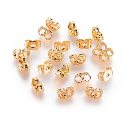 Real 18K Gold Plated Brass Ear Nuts X-KK-L147-214-NR-1