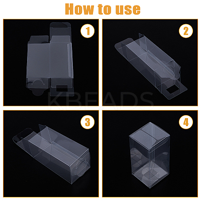 Rectangle Transparent Plastic PVC Box Gift Packaging CON-DC0001-12C-1