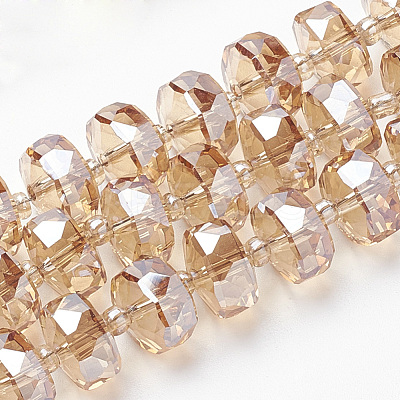 Electroplat Glass Beads Strands X-EGLA-Q092-10mm-D09-1