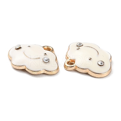 Rack Plating Alloy Enamel Charms ENAM-Q449-13G-1